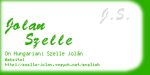 jolan szelle business card